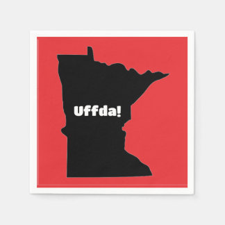 Customisable Paper Napkin, Minnesota, Uffda! Napkin