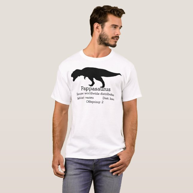 Customisable Pappasaurus Dad T-Shirt (Front Full)