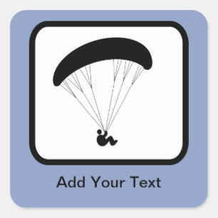 Customisable Paraglider Logo Square Sticker