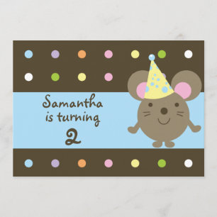 Customisable Party Mouse Birthday Party Invitatons Invitation