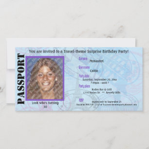 Customisable Passport Party Invitation