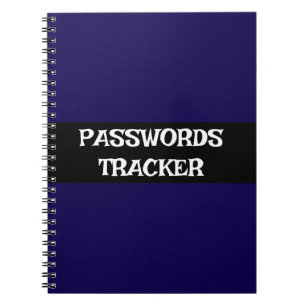 Customisable PASSWORDS TRACKER Notebook
