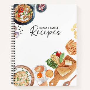 Customisable Pasta Lover Recipe Journal
