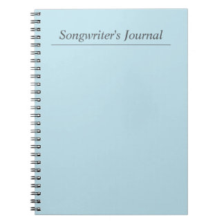 Customisable Pastel Blue Songwriter's Journal