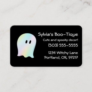 Customisable Pastel Ghost Business Card