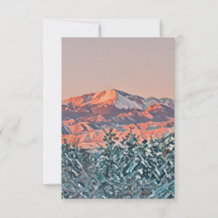 Customisable Pastel Pikes Peak Note Card
