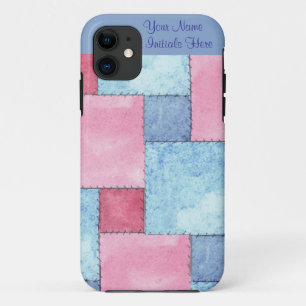 Customisable Patchwork iPhone 5 Case, Pinks, Blues 11 Case