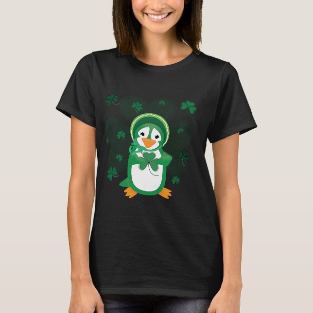 Customisable Patsy Penguin St. Patrick's Day Shirt (Front)