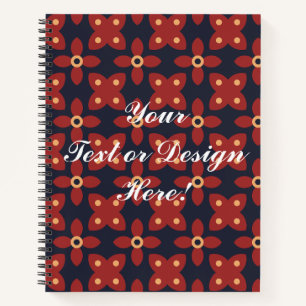 Customisable- Pattern Flower Beautiful Flowers Notebook