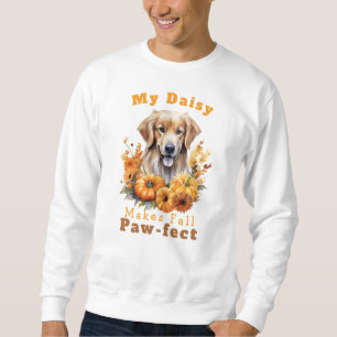 Customisable Paw-fect Autumn Dog Daisy Sweatshirt