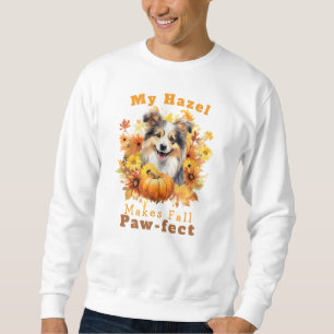 Customisable Paw-fect Autumn Dog Hazel Sweatshirt