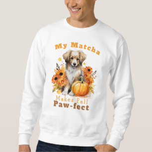Customisable Paw-fect Autumn Dog Latte Sweatshirt