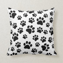 Customisable paw prints pillow