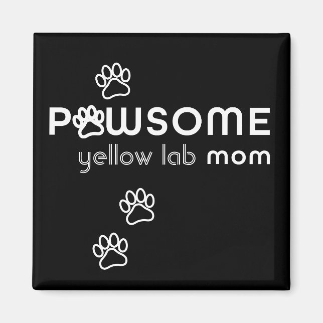 Customisable Pawsome Dog Mum Car Magnet (Front)