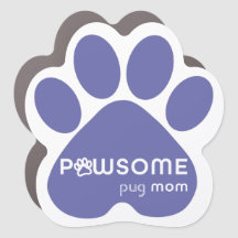 Customisable Pawsome Dog Mum Car Magnet