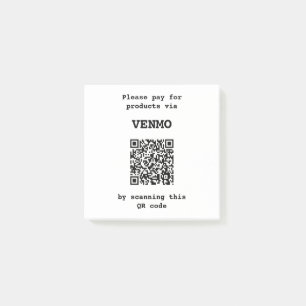 Customisable Payment Platform QR code  Post-it Notes