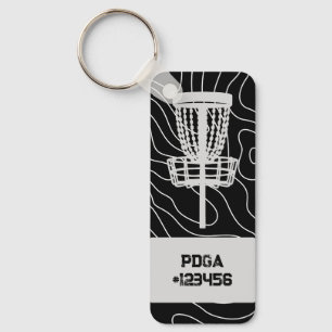 Customisable PDGA Number Disc Golf Keychain