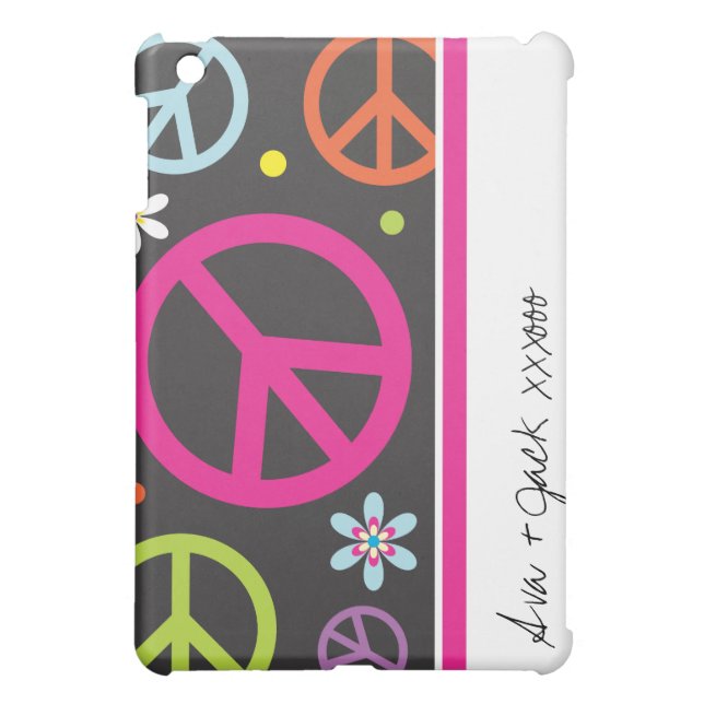 Customisable Peace Sign iPad Case iPad Mini Case (Back)