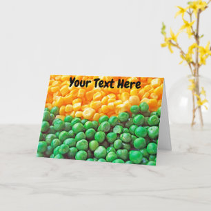 Customisable peas and sweetcorn card