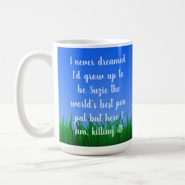 Customisable Pen Pal Snail Mail - 15 oz. Mug (Left)