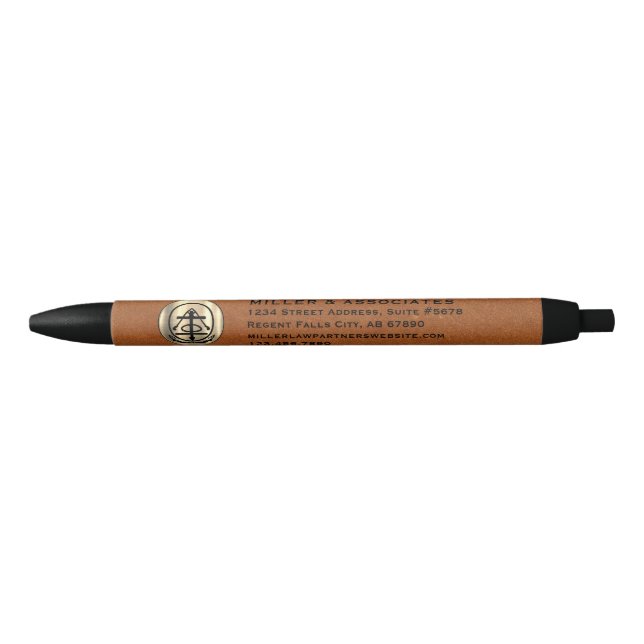 Customisable Pen with Gold Logo for Your Business (Front)