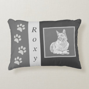 Customisable Pencil German Shepherd Accent Pillow