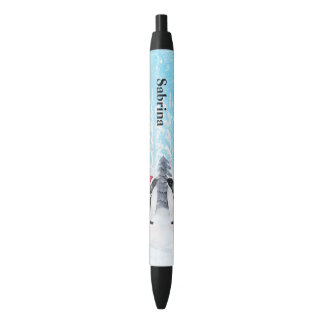 Customisable Penguin Black Ink Pen