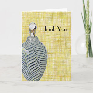 Customisable Perfune on Linen Thank You Card