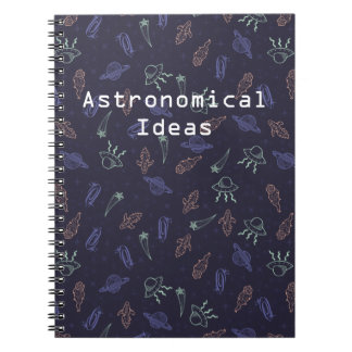 Customisable Periwinkle Doodle Space Pattern Notebook