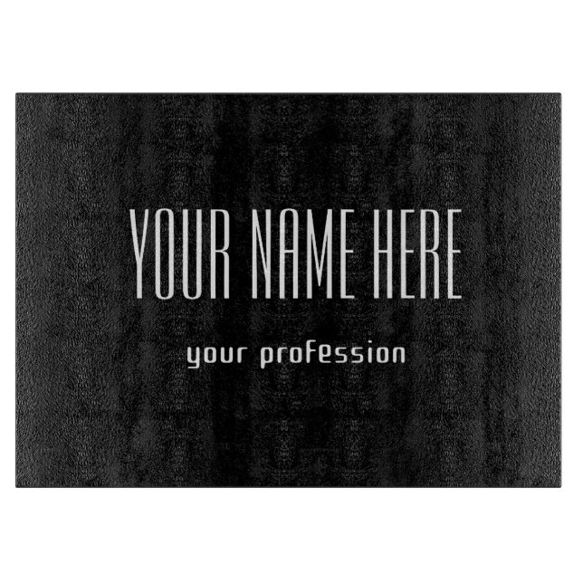 Customisable personal business card cutting board (Front)