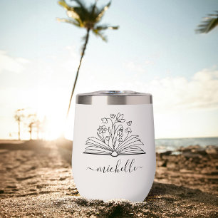 Customisable Personal Floral Book Reader Teacher