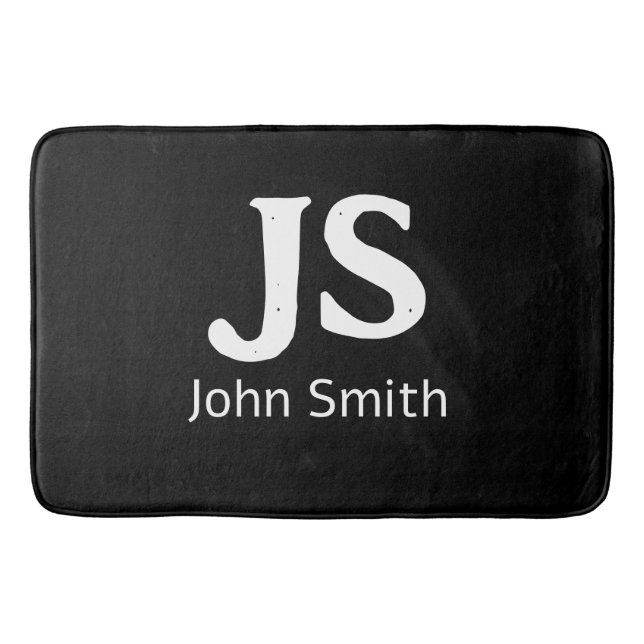 Customisable personal initials bath mat (Front)