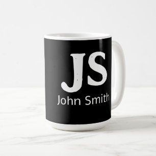 Customisable personal initials coffee mug