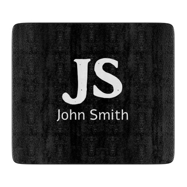 Customisable personal initials cutting board (Front)