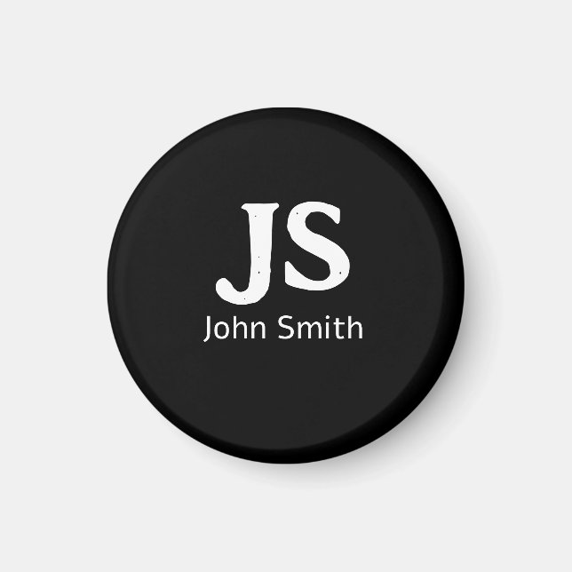 Customisable personal initials magnet (Front)