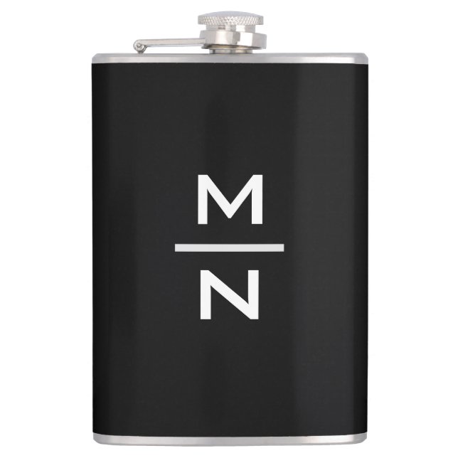 Customisable personal monogram hip flask (Front)