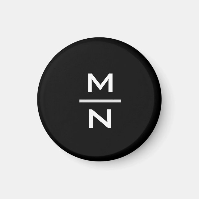 Customisable personal monogram magnet (Front)