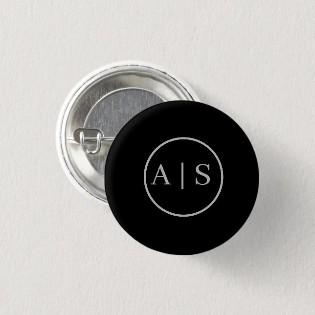Customisable personal name 3 cm round badge (Front & Back)