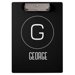 Customisable personal name logo clipboard