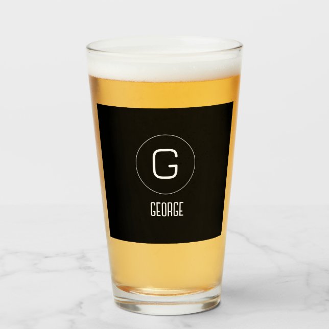 Customisable personal name logo  glass (Front Filled)