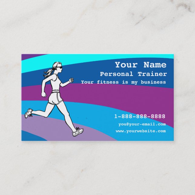Customisable Personal Trainer Business Card (Front)