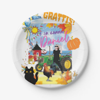 Customisable Personalisated  Birthday Design  Paper Plate
