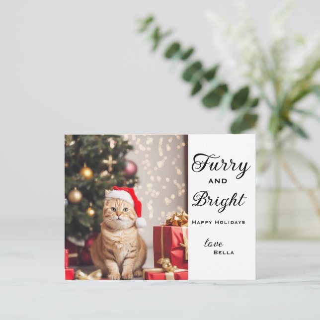 Customisable Personalised Pet Photo Christmas Card (Standing Front)