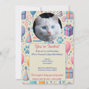 Customisable Pet Birthday Invitation