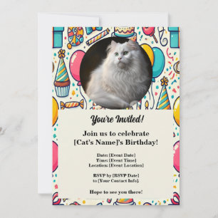 Customisable Pet Birthday Invitation Card