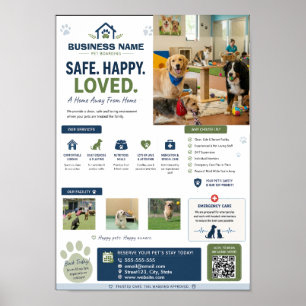 Customisable Pet Boarding Poster Dog & Cat Kennel 