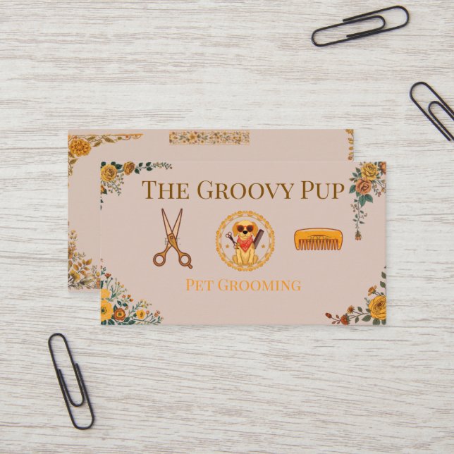 Customisable Pet Care Professional Card (Front/Back In Situ)