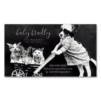 Customisable Pet Dog Cat Sitting Business Card 