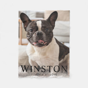 Customisable Pet Dog Memorial Photo Keepsake Fleece Blanket