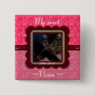 Customisable Pet Memorial  15 Cm Square Badge